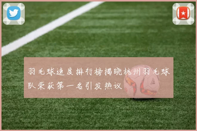 羽毛球速度排行榜揭晓杭州羽毛球队荣获第一名引发热议